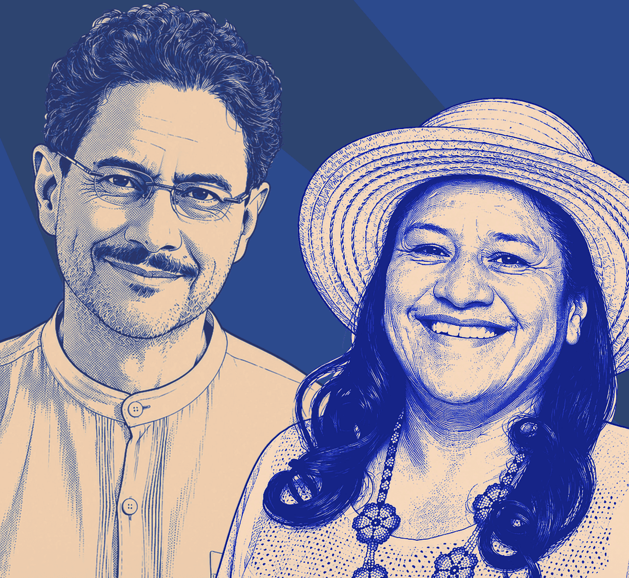 Iván Cepeda y Aida Quilcué