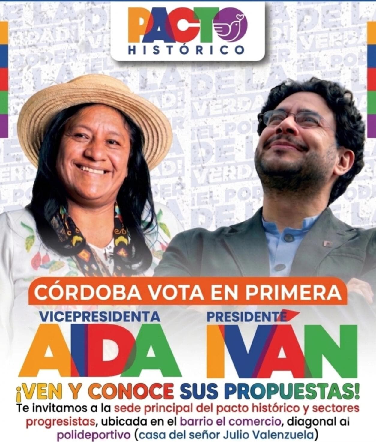 Invitacion Sede Pacto Historico en Córdoba